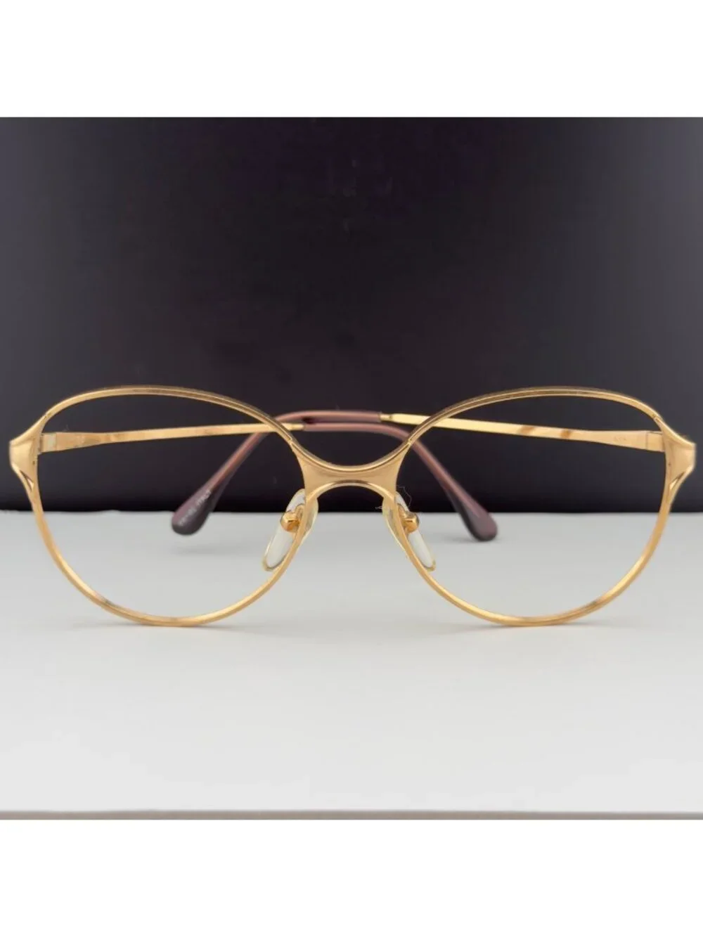 Vintage Terri Brogan Marcolin Gold Metal Frame Eyeglasses Frames 54 16 135